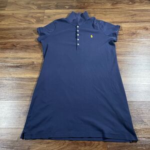 Ralph Lauren Polo Shirt Dress Blue Short Sleeve Cotton Women’s Size XL